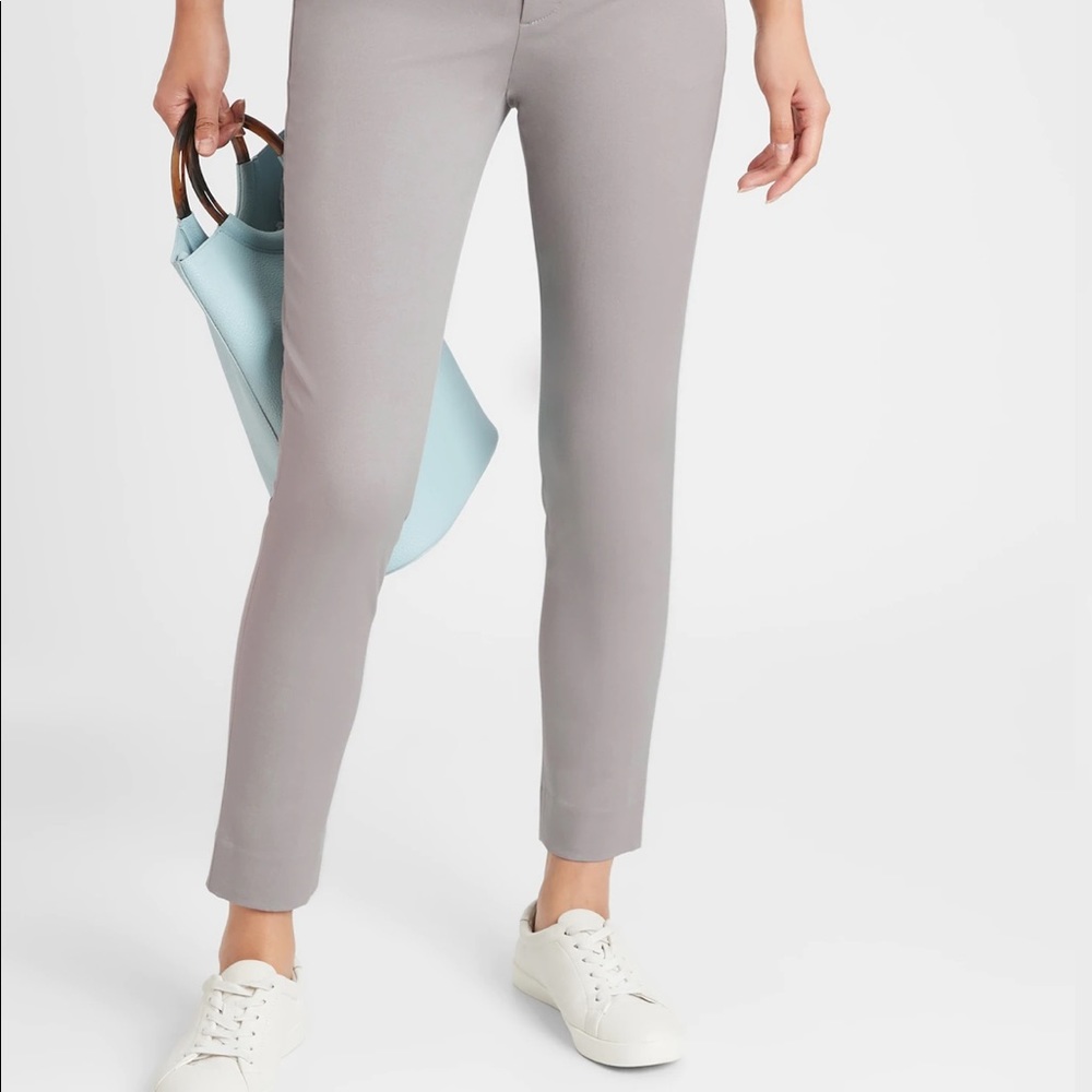 Banana Republic Factory High-Rise Slim Ankle, Grey, Size 8R